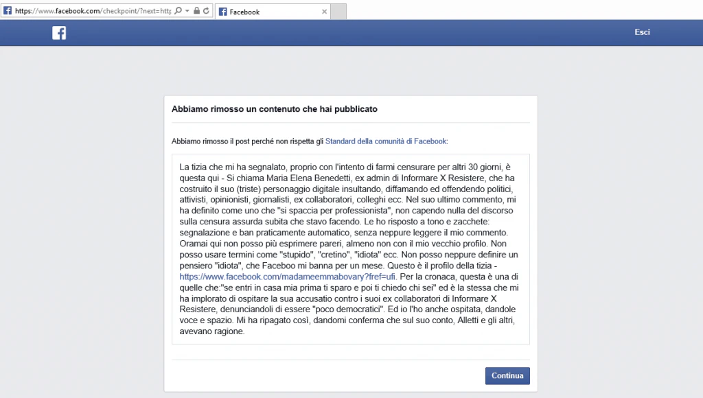 Facebook Censura