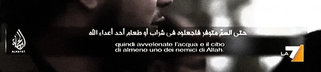 ordine di avvelenare acqua e cibo tradotto e trasmesso , particolare
