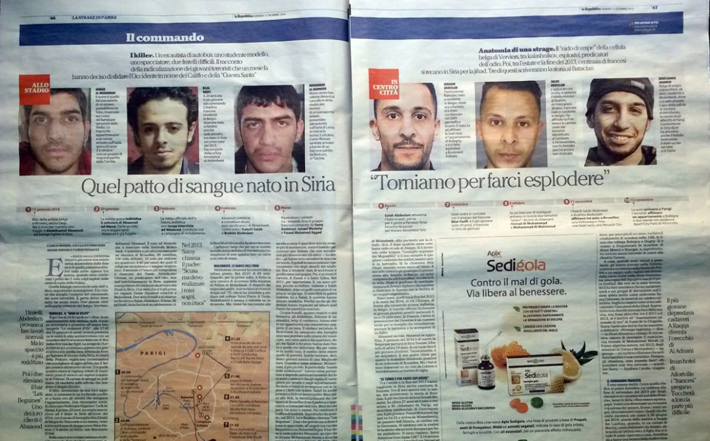 15 minuti di celebrità di celebrità per gli assassini della strage di Parigi