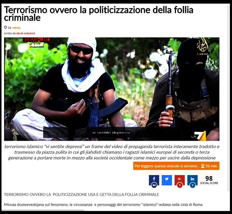 controllo del presente : il mio articolo del 26 marzo 2016 che secondo Saviano e l’establishment sarebbe assente dal dibattito
