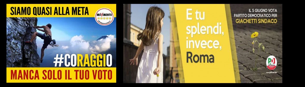 altre due immagini per Raggi e Giachetti