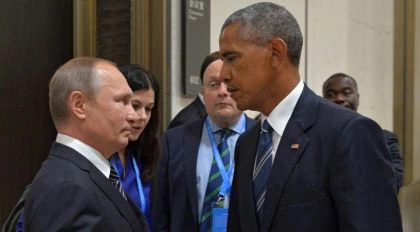 Stretta di Mano senza risate tra Putin e Obama.