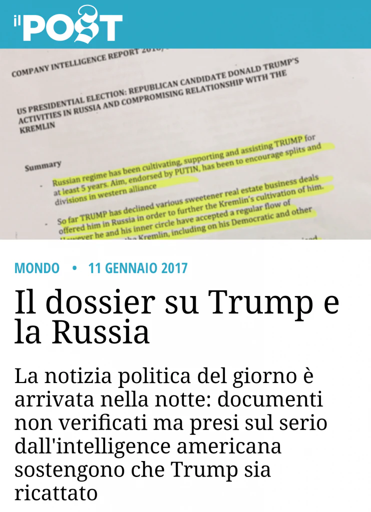 Dossier segreti o information Warfare ? La copertina del Post