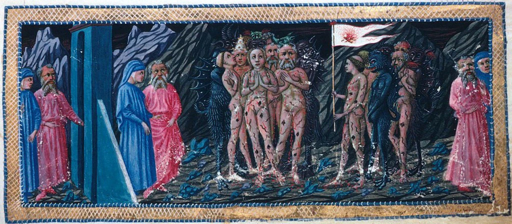 Dante e Virgilio incontrano gli Ignavi, opera di Priamo della Quercia