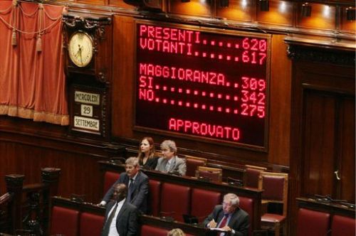 votazioni per approvazione legge