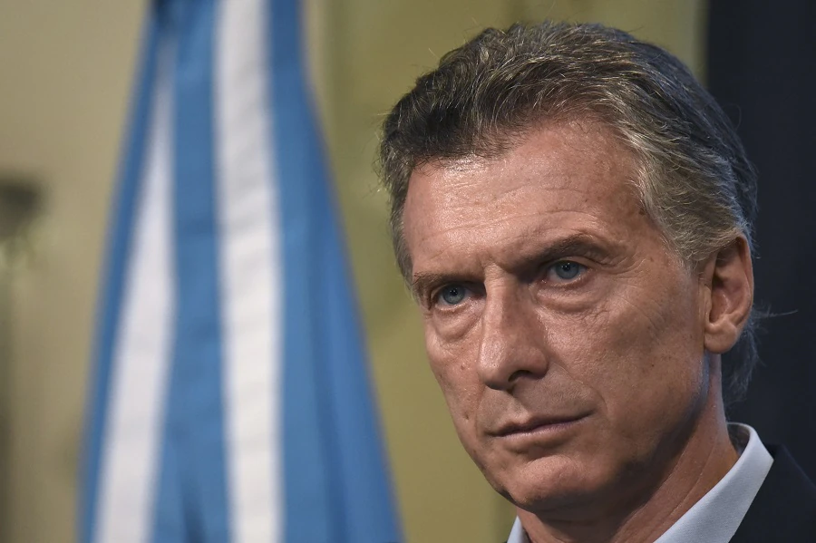 Argentine President Mauricio Macri offers a press conference at the Casa Rosada presidential palace in Buenos Aires on January 17, 2017. While the IMF lowered its growth expectations for Argentina, President Mauricio Macri reiterated that he expects the third largest economy in Latin America to grow by 3% in 2017. / AFP / Eitan ABRAMOVICH (Photo credit should read EITAN ABRAMOVICH/AFP/Getty Images)