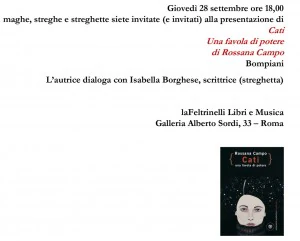Locandina dell'incontro di con Rossana Campo 