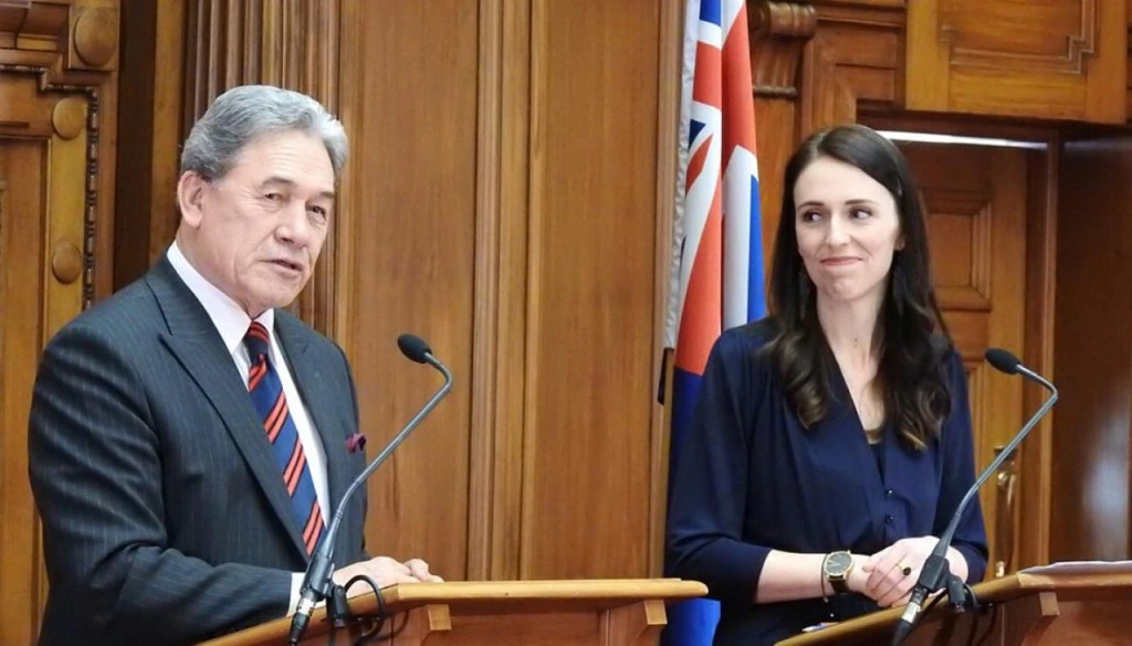 NZ Jacinda Ardern Winston Peters