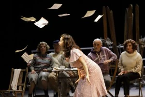Firenze, novembre 2017. Un momento della prova antepiano de "La Sonnambula" al teatro dell'Opera di Firenze.