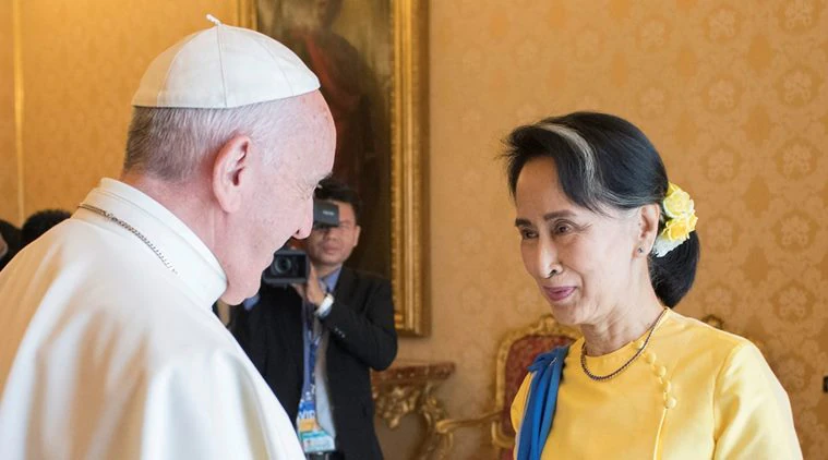 myanmar Aung San Suu Kyi papa francesco
