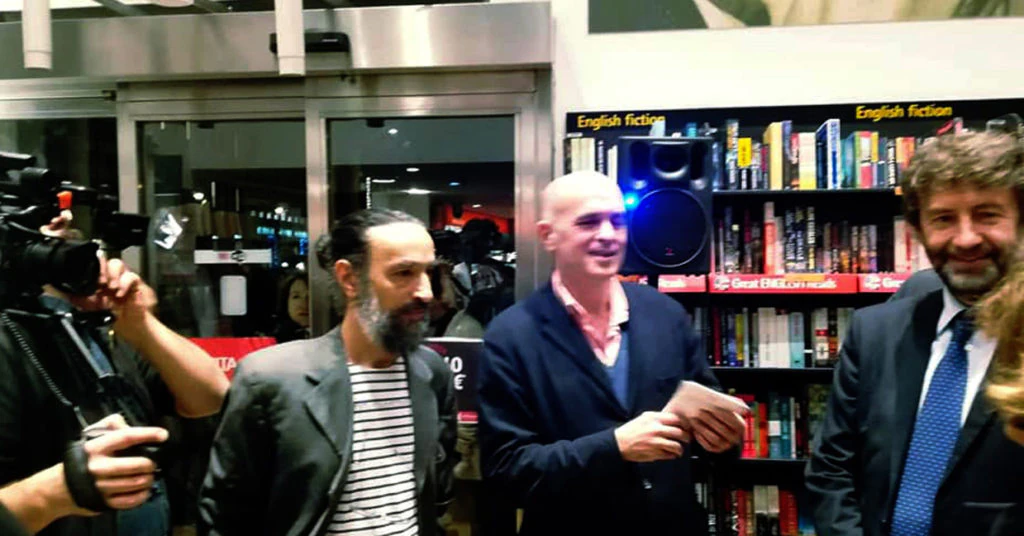 Carlo Feltrinelli, the Minister of Culture Franceschini, and I