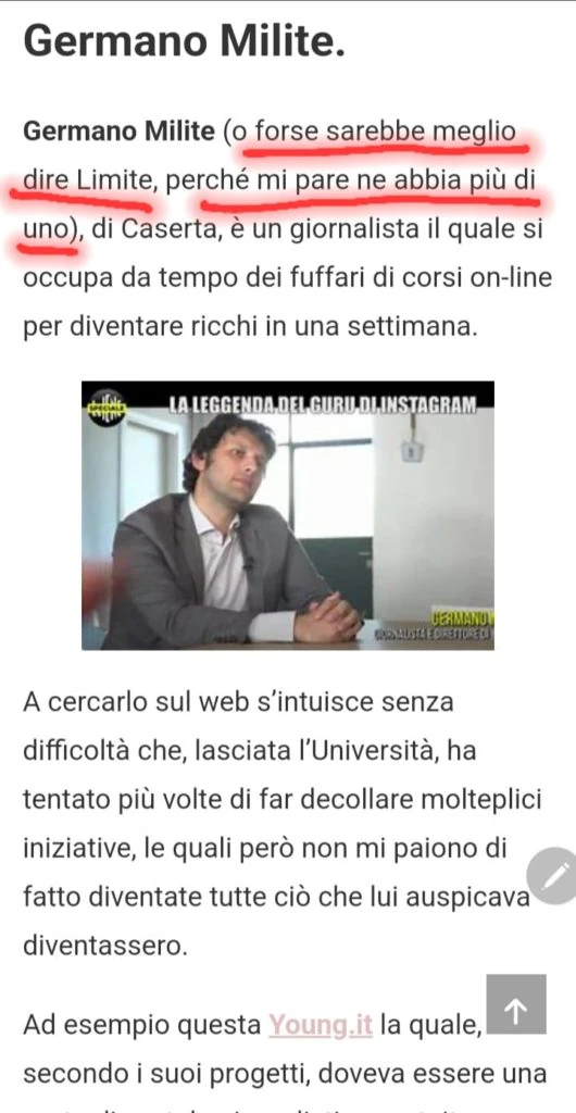 Opinionista Scalza Germano Milite