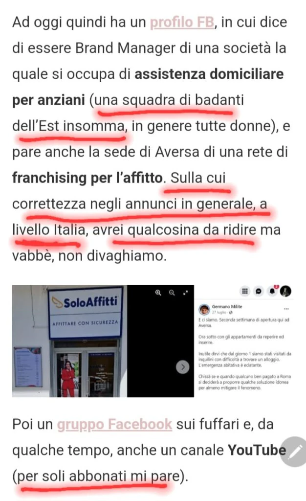 Opinionista Scalza Germano Milite