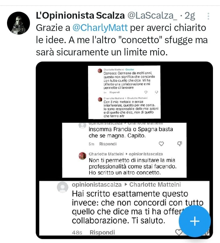Ancora insulti a Matteini
